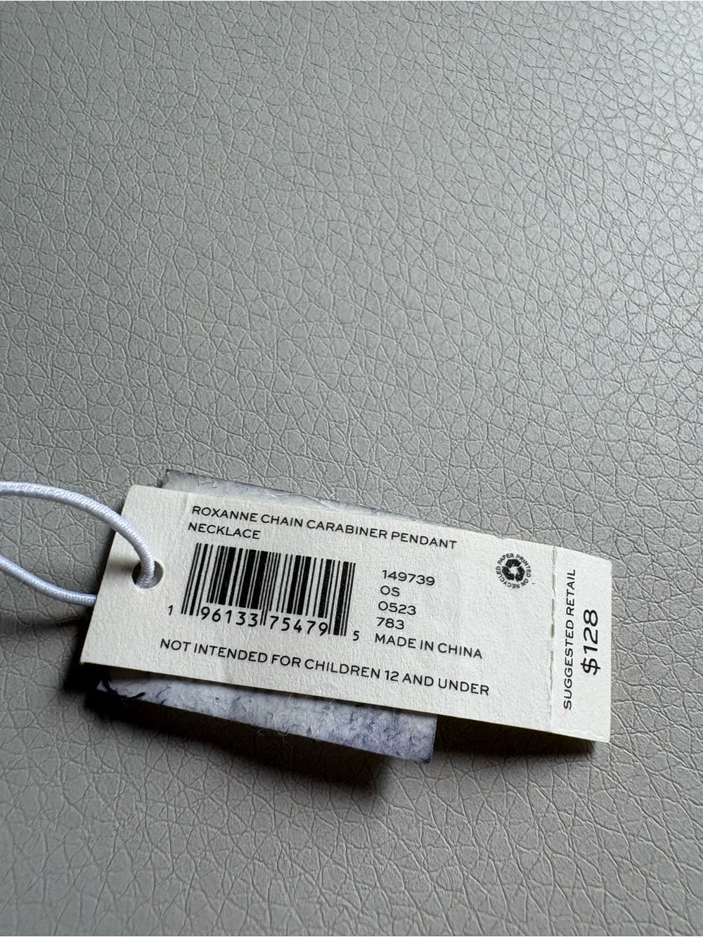 Tory Burch ROXANNE CHAIN CARABINER PENDANT NECKLACE